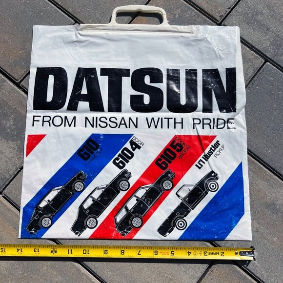 1970s Datsun Car Dealer Advertising Bag Vintage - Picture 7 of 7